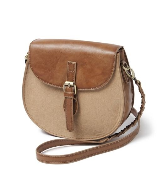 studio CLIP（スタディオクリップ）の「サドル編み込みショルダーバッグ（バッグ・ブラック/キャメル・F）」の8枚目の写真