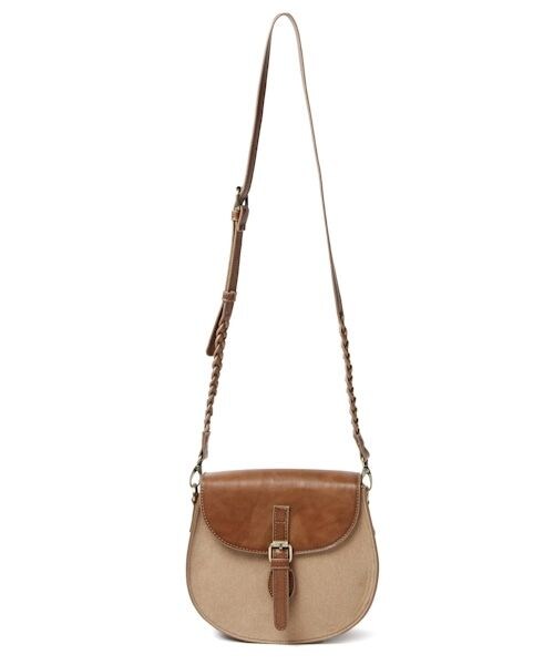 studio CLIP（スタディオクリップ）の「サドル編み込みショルダーバッグ（バッグ・ブラック/キャメル・F）」の7枚目の写真