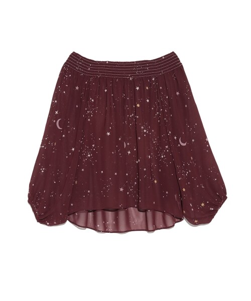 LILY BROWN（リリーブラウン）の「スターシフォンブラウス（ブラウス・レディース・PBEG/BRW/BLK・F）」の2枚目の写真