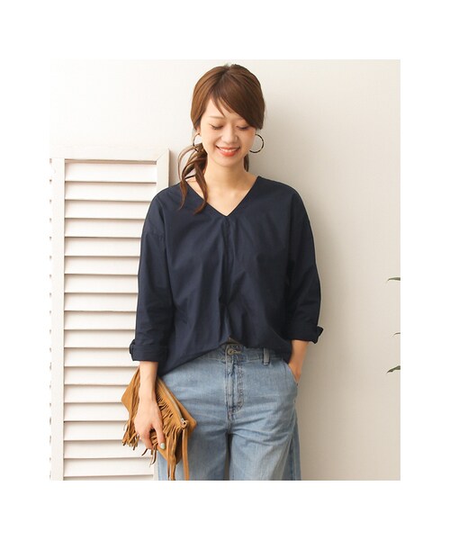 URBAN RESEARCH DOORS（アーバンリサーチドアーズ）の「【予約】バックツイストブラウス（トップス・レディース・NAVY/Y/KHAKI/WHITE・one）」の12枚目の写真