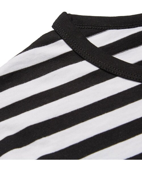 Acne Studios(アクネストゥディオズ)の「Acne Studios Slim-Fit Striped Cotton-Jersey T-Shirt(Tシャツ/カットソー・メンズ・Black・XS/S/M/L/XL)」の6枚目の写真
