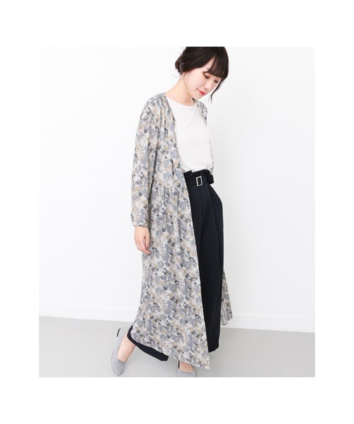 KBF（ケイビーエフ）の「KBF+ レトロフラワーマキシワンピース（ワンピース/ドレス・レディース・BLACK/NAVY/CAMEL・one）」の8枚目の写真