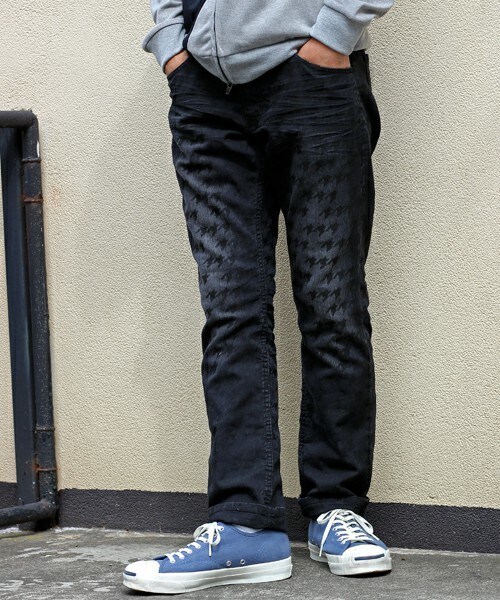 RATTLE TRAP（ラトルトラップ）の「<PARFAIT>スリムフィットストレートデニムパンツ（デニムパンツ・メンズ・ブラック/ブルー・S/M/L/LL）」の3枚目の写真