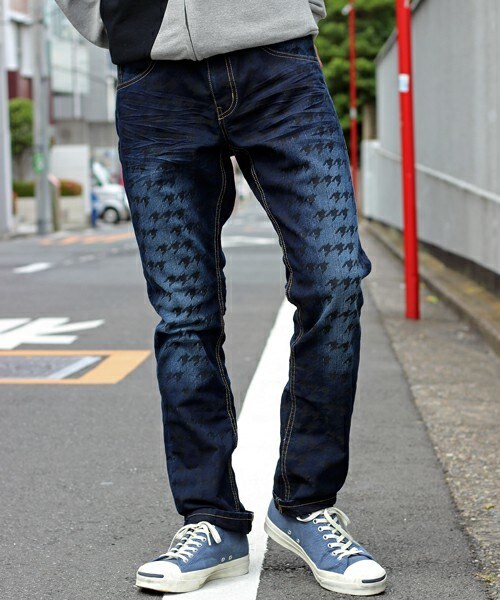 RATTLE TRAP（ラトルトラップ）の「<PARFAIT>スリムフィットストレートデニムパンツ（デニムパンツ・メンズ・ブラック/ブルー・S/M/L/LL）」の12枚目の写真