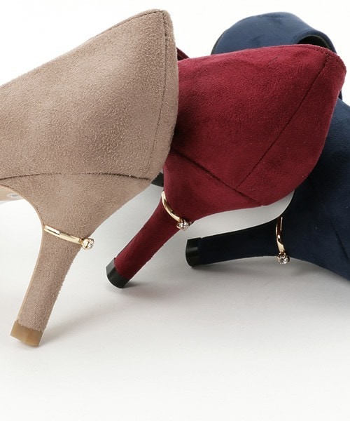 EVOL（イーボル）の「EVOL ILIMA ヒールダイヤモチーフサイドオープンパンプス IH7221（パンプス・レディース・ブラック/ベージュ/ネイビー/レッド・22.0cm/22.5cm/23.0cm/23.5cm/24.0cm/24.5cm/24.5㎝）」の12枚目の写真