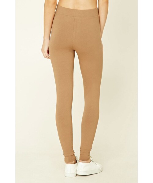 FOREVER 21（フォーエバー トゥエンティーワン）の「FOREVER 21 Stretch-Knit Leggings（レギンス/スパッツ・レディース・Black/Brown・XS/S/M/L）」の4枚目の写真