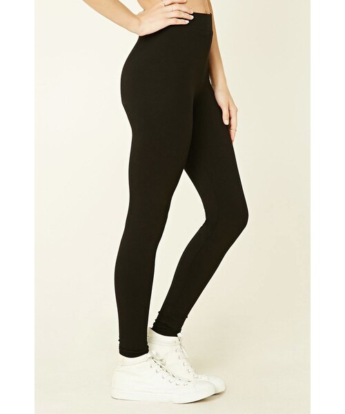 FOREVER 21（フォーエバー トゥエンティーワン）の「FOREVER 21 Stretch-Knit Leggings（レギンス/スパッツ・レディース・Black/Brown・XS/S/M/L）」の3枚目の写真