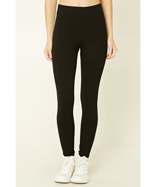 FOREVER 21（フォーエバー トゥエンティーワン）の「FOREVER 21 Stretch-Knit Leggings（レギンス/スパッツ・レディース・Black/Brown・XS/S/M/L）」の5枚目の写真
