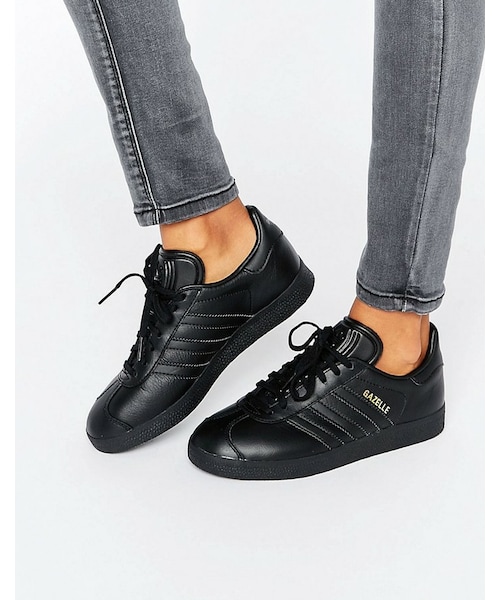 adidas gazelle all black
