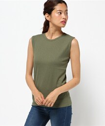 actuel | テレコノースリーブトップス(Tシャツ/カットソー)