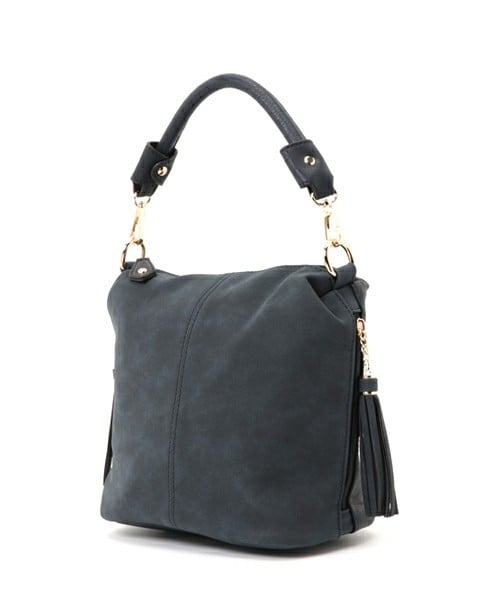 INTERPLANET WINGS(インタープラネットウィング)の「プチドーヌバッグ調 合皮バッグ(トートバッグ・レディース・グレイッシュベージュ/ネイビー/ワイン・フリー)」の4枚目の写真