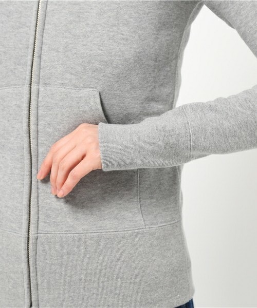 Traditional Weatherwear（トラディショナルウェザーウェア）の「Traditional Weatherwear ジップフードパーカー（パーカー・レディース・グレー/ネイビー・SMALL）」の7枚目の写真
