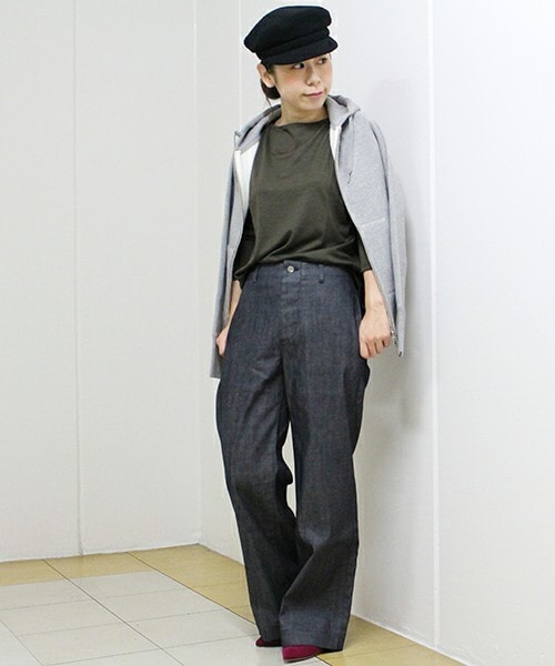 Traditional Weatherwear（トラディショナルウェザーウェア）の「Traditional Weatherwear ジップフードパーカー（パーカー・レディース・グレー/ネイビー・SMALL）」の13枚目の写真