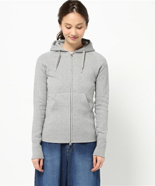 Traditional Weatherwear（トラディショナルウェザーウェア）の「Traditional Weatherwear ジップフードパーカー（パーカー・レディース・グレー/ネイビー・SMALL）」の3枚目の写真