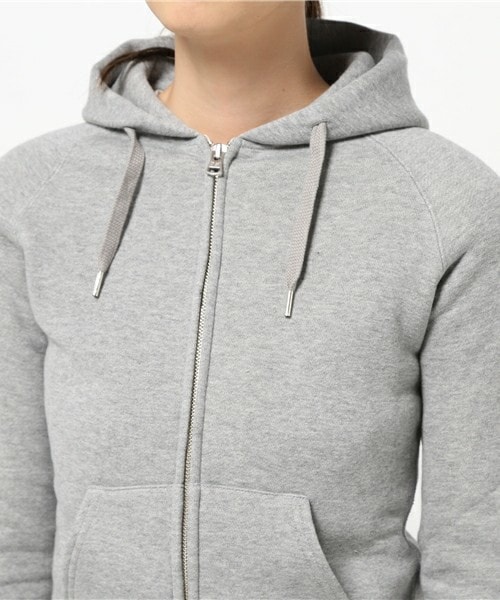 Traditional Weatherwear（トラディショナルウェザーウェア）の「Traditional Weatherwear ジップフードパーカー（パーカー・レディース・グレー/ネイビー・SMALL）」の6枚目の写真