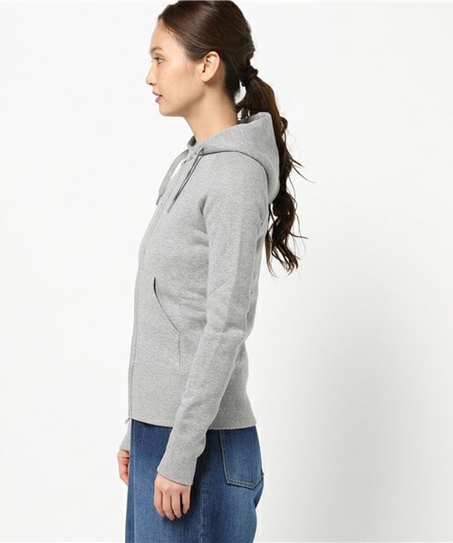 Traditional Weatherwear（トラディショナルウェザーウェア）の「Traditional Weatherwear ジップフードパーカー（パーカー・レディース・グレー/ネイビー・SMALL）」の4枚目の写真