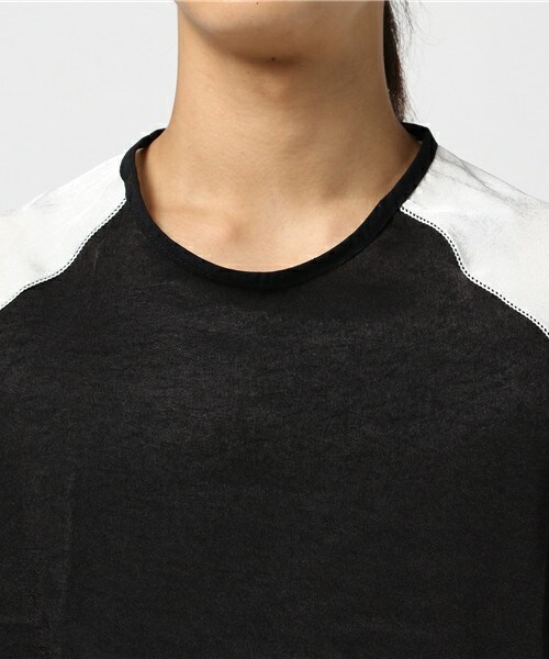 CASPER JOHN AIVER(キャスパージョンアイバー)の「CASPER JOHN AIVER ラインリブスーベニアビッグロングT(Tシャツ/カットソー・メンズ・ブラック/サックスブルー・FREE)」の12枚目の写真