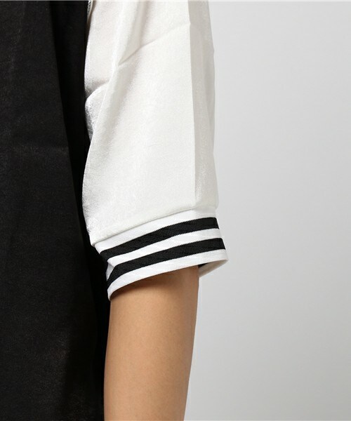 CASPER JOHN AIVER(キャスパージョンアイバー)の「CASPER JOHN AIVER ラインリブスーベニアビッグロングT(Tシャツ/カットソー・メンズ・ブラック/サックスブルー・FREE)」の13枚目の写真
