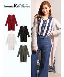 KORMARCH | ポケット付きロングカーディガン(カーディガン/ボレロ)