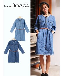 KORMARCH | デニムシャツワンピース(ワンピース)