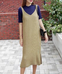 DHOLIC | Vネックスリーブレススリットワンピース(ワンピース)