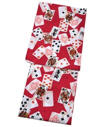 kimonomachi | 浴衣福袋4点Set「Girly」浴衣13：赤 トランプ柄(浴衣)