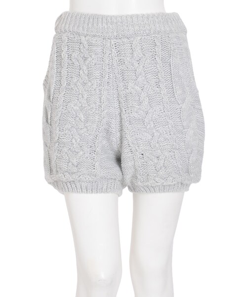 dazzlin（ダズリン）の「【sw】ケーブルニットショートパンツ（パンツ・レディース・オフホワイト/グレー/ピンク・F）」の5枚目の写真