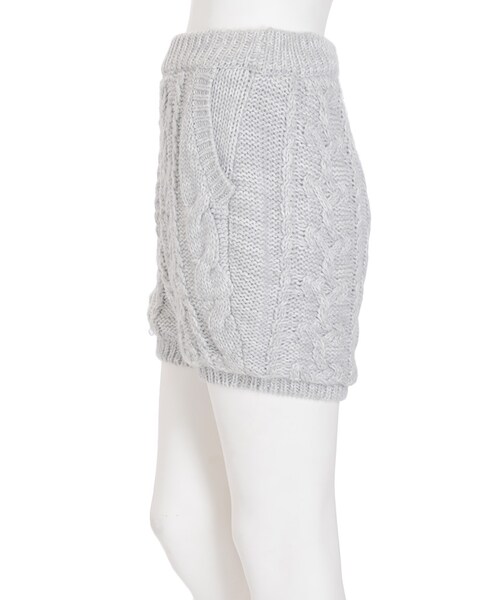 dazzlin（ダズリン）の「【sw】ケーブルニットショートパンツ（パンツ・レディース・オフホワイト/グレー/ピンク・F）」の6枚目の写真