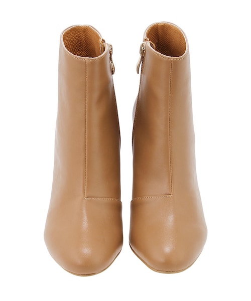 MERCURYDUO（マーキュリーデュオ）の「Simpleスクエアヒールショートブーツ（シューズ・レディース・ブラック/ベージュ・36/38）」の7枚目の写真