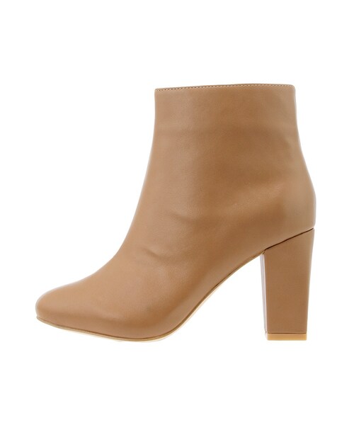 MERCURYDUO（マーキュリーデュオ）の「Simpleスクエアヒールショートブーツ（シューズ・レディース・ブラック/ベージュ・36/38）」の2枚目の写真
