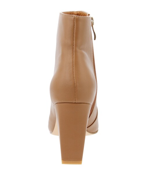 MERCURYDUO（マーキュリーデュオ）の「Simpleスクエアヒールショートブーツ（シューズ・レディース・ブラック/ベージュ・36/38）」の8枚目の写真