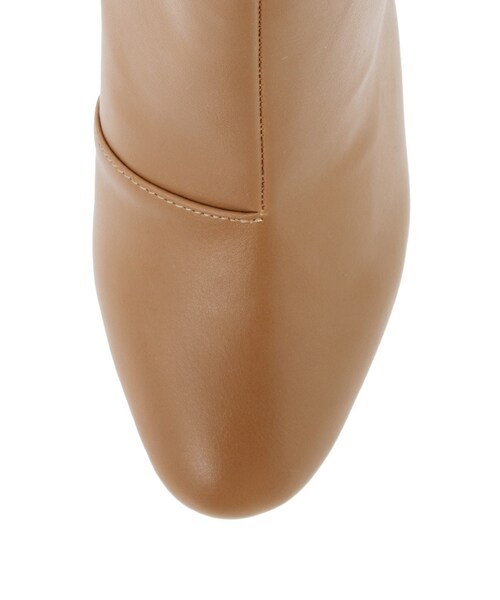 MERCURYDUO（マーキュリーデュオ）の「Simpleスクエアヒールショートブーツ（シューズ・レディース・ブラック/ベージュ・36/38）」の9枚目の写真