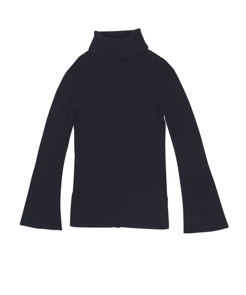 Ungrid（アングリッド）の「スリーブフレアタートルニット（トップス・レディース・オフホワイト/グレー/ブラック/キャメル・F）」の2枚目の写真