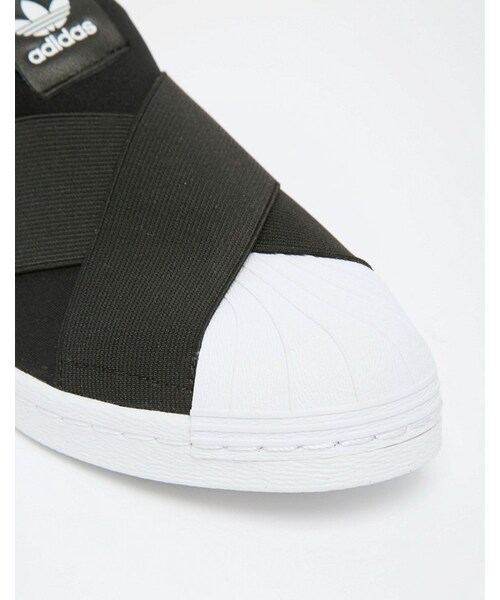 adidas(アディダス)の「Adidas adidas Orginals Black Superstar Slip On Sneakers(スニーカー・レディース・Black・US 10)」の3枚目の写真