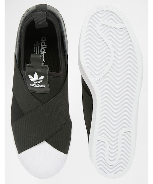 adidas(アディダス)の「Adidas adidas Orginals Black Superstar Slip On Sneakers(スニーカー・レディース・Black・US 10)」の4枚目の写真