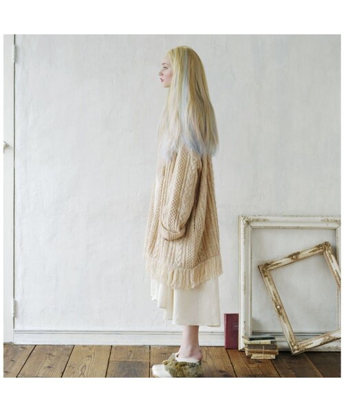 bedsidedrama（ベットサイドドラマ）の「bedsidedrama　ラプンツェルニットコート（カーディガン/ボレロ・レディース・その他）」の3枚目の写真