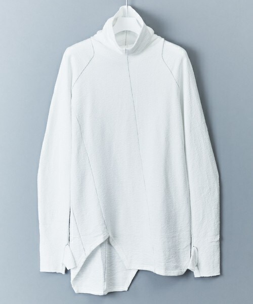 The Viridi-anne（ザヴィリディアン）の「The Viridi-anne ハイネックジャガードカットソー（Tシャツ/カットソー・メンズ・ホワイト/ブラック・3/2）」の12枚目の写真