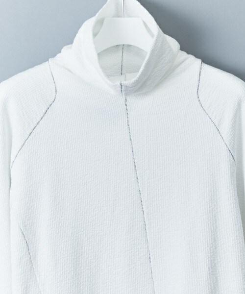 The Viridi-anne（ザヴィリディアン）の「The Viridi-anne ハイネックジャガードカットソー（Tシャツ/カットソー・メンズ・ホワイト/ブラック・3/2）」の5枚目の写真