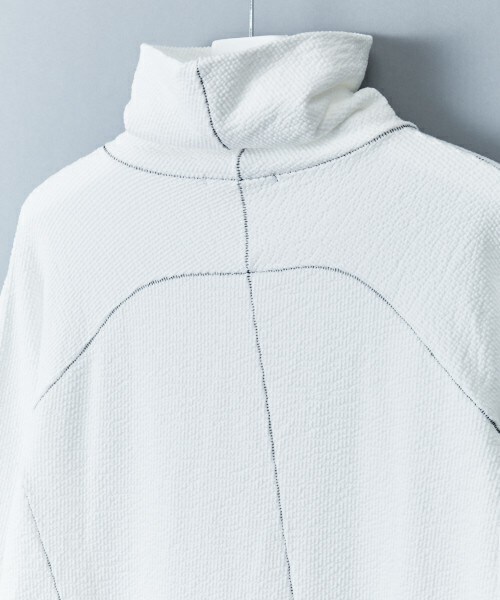 The Viridi-anne（ザヴィリディアン）の「The Viridi-anne ハイネックジャガードカットソー（Tシャツ/カットソー・メンズ・ホワイト/ブラック・3/2）」の10枚目の写真