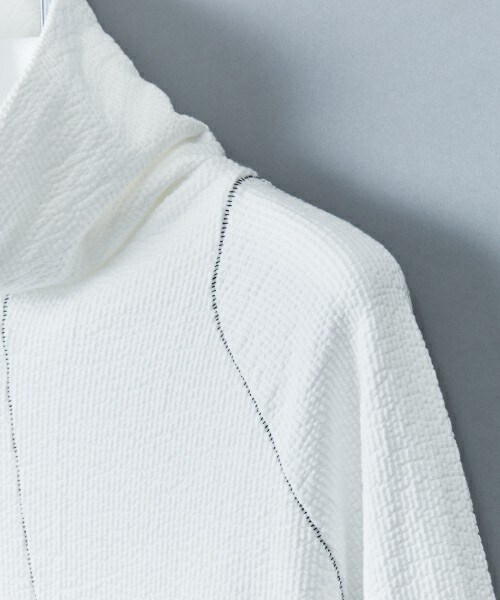 The Viridi-anne（ザヴィリディアン）の「The Viridi-anne ハイネックジャガードカットソー（Tシャツ/カットソー・メンズ・ホワイト/ブラック・3/2）」の7枚目の写真