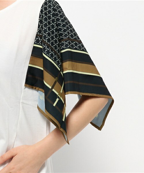 INTERPLANET（インタープラネット）の「スカーフスリーブP/O（Tシャツ/カットソー・レディース・オフホワイト/カーキ/ネイビー・FREE）」の8枚目の写真