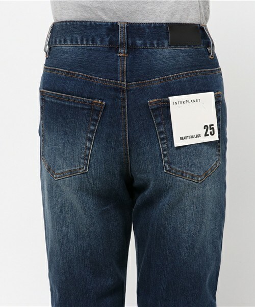 INTERPLANET（インタープラネット）の「BASICデニムボーイズパンツ（デニムパンツ・レディース・ブルー・25inch/26inch）」の6枚目の写真