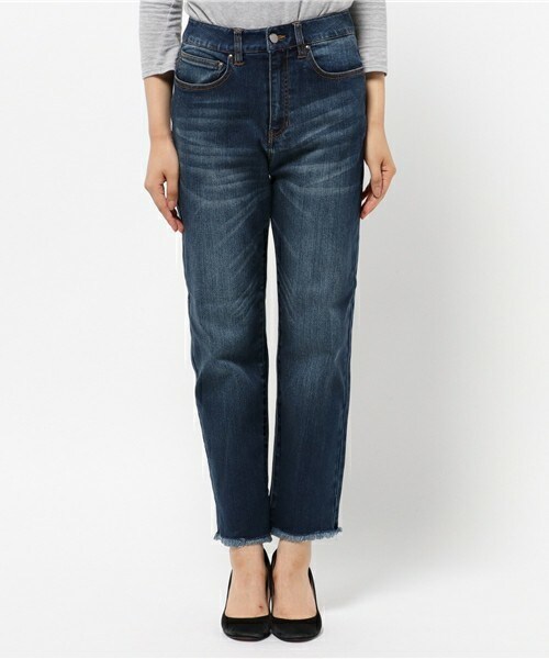 INTERPLANET（インタープラネット）の「BASICデニムボーイズパンツ（デニムパンツ・レディース・ブルー・25inch/26inch）」の2枚目の写真