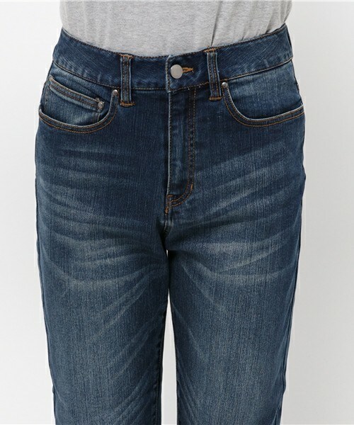 INTERPLANET（インタープラネット）の「BASICデニムボーイズパンツ（デニムパンツ・レディース・ブルー・25inch/26inch）」の5枚目の写真