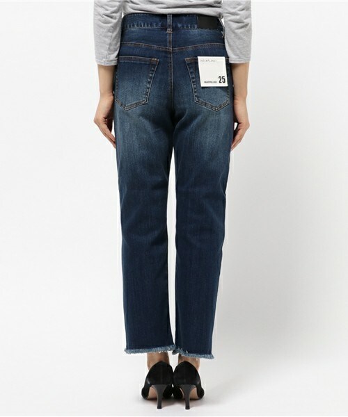 INTERPLANET（インタープラネット）の「BASICデニムボーイズパンツ（デニムパンツ・レディース・ブルー・25inch/26inch）」の4枚目の写真