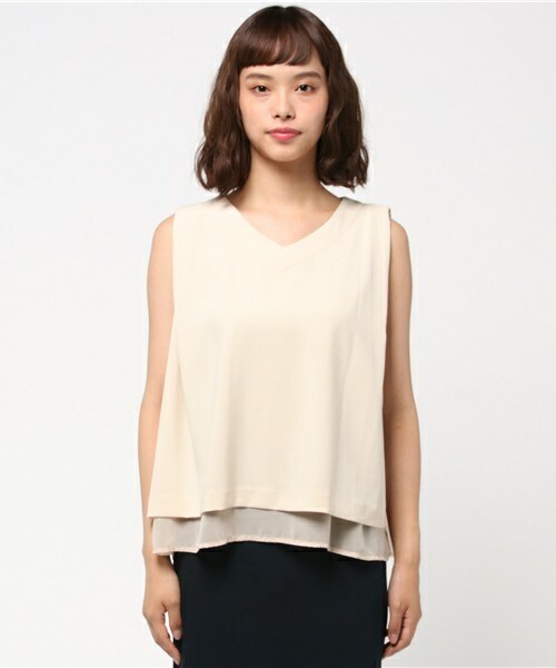 archives（アルシーヴ）の「【店舗限定商品】タックノースリﾌﾞﾗｳｽ（シャツ/ブラウス・レディース・ダークブラウン/モカ/ベージュ・MEDIUM）」の4枚目の写真