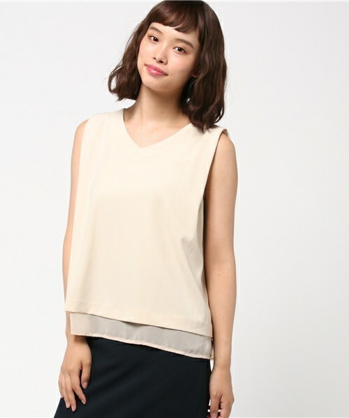 archives（アルシーヴ）の「【店舗限定商品】タックノースリﾌﾞﾗｳｽ（シャツ/ブラウス・レディース・ダークブラウン/モカ/ベージュ・MEDIUM）」の3枚目の写真