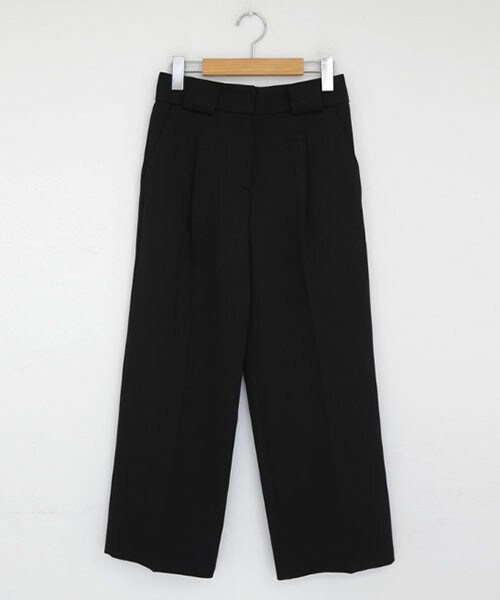 DHOLIC（ディーホリック）の「ワンタックワイドレッグストレートパンツ（Tシャツ/カットソー・レディース・ディープスカイブルー/アイボリー/ワイン/ブラック・S/M）」の3枚目の写真