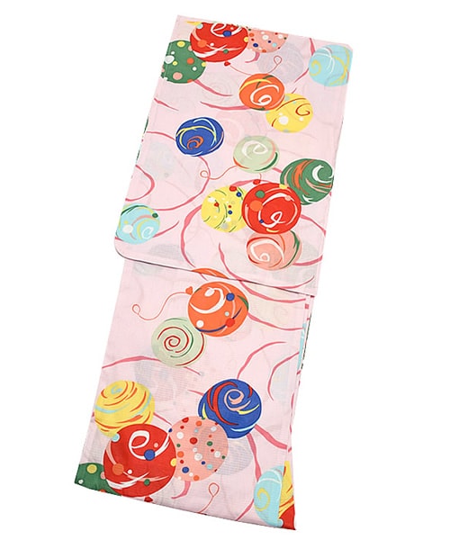Kimonomachi 浴衣福袋4点set 夏色美人 浴衣10 ピンクにカラフル水風船 Wear