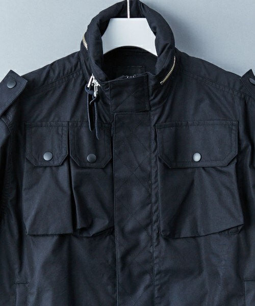 yoshiokubo(ヨシオクボ)の「yoshio kubo M-65(ミリタリージャケット・メンズ・ブラック/ライトブラウン・3)」の8枚目の写真